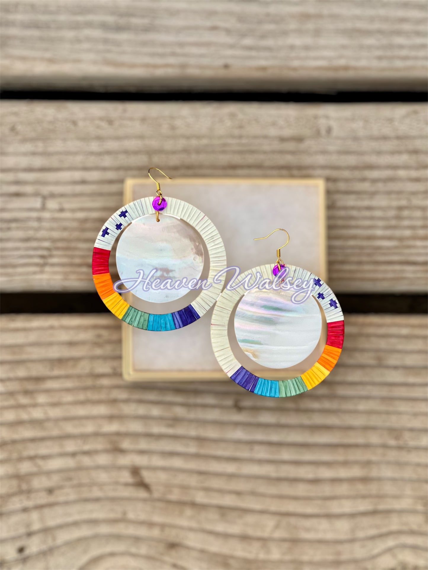 Hoop Quill Work Earrings