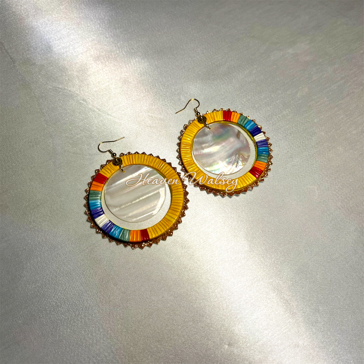 Quillwork Hoop Earrings